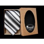 Soonrich kravata pruhovaná černošedá kor072 – Hledejceny.cz