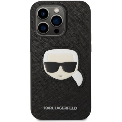Pouzdro Karl Lagerfeld PU Saffiano Karl Head iPhone 14 Pro Max černé