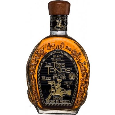 LOS TRES TONOS extra anejo 38% 0,7 l (holá láhev)