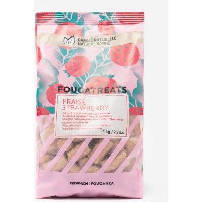 FOUGANZA Pamlsky pro koně a poníky přírodní jahoda 1 kg – Zboží Dáma
