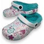 Fashion dívčí zateplené kroksy mentolové – Zboží Mobilmania