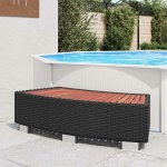vidaXL Schůdek k vířivce polyratan 92 x 45 x 25 cm černý – Zbozi.Blesk.cz