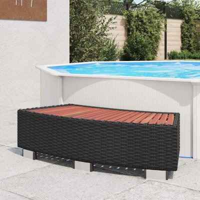 vidaXL Schůdek k vířivce polyratan 92 x 45 x 25 cm černý – Zbozi.Blesk.cz