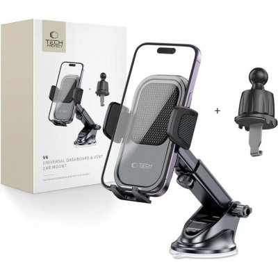 AppleMix Držák do auta TECH PROTECT - do mřížky / na palubní desku - klipový - černý | Zboží Auto