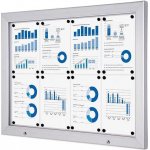 A-Z Reklama CZ Uzamykatelná vitrína do krytého venkovní prostředí Alpha pro prospekty 8 x A4 - Stříbrná – Zboží Živě