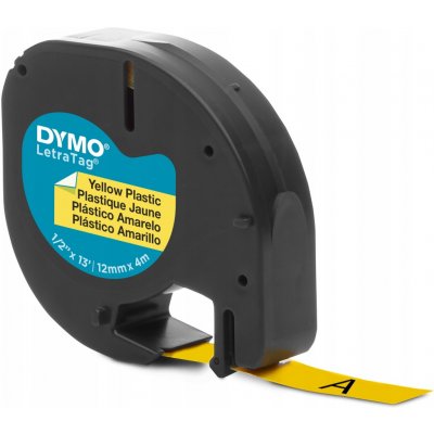 Dymo S0721620, černý tisk/žlutý podklad, 4m, 12mm – Sleviste.cz