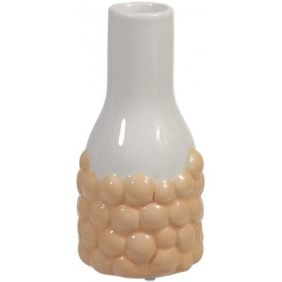 VÁZA BUBLINKY KERAMIKA 7,5x15CM BIELOORANŽOVÁ – Hledejceny.cz