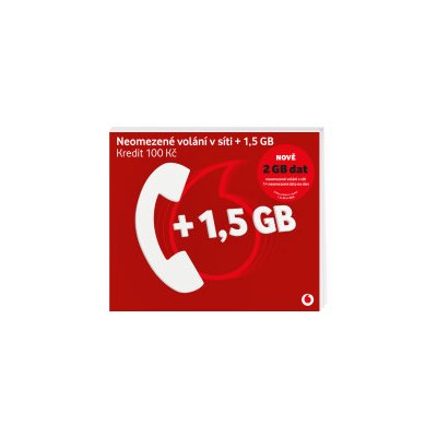 Vodafone SIM Předplacená karta 30 edice Volej 1,5GB + 150 Kč kredit – Hledejceny.cz