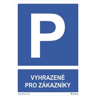 Informač štít Parkování Vyhrazené pro zákazníky, informační tabulka A5 – Hledejceny.cz