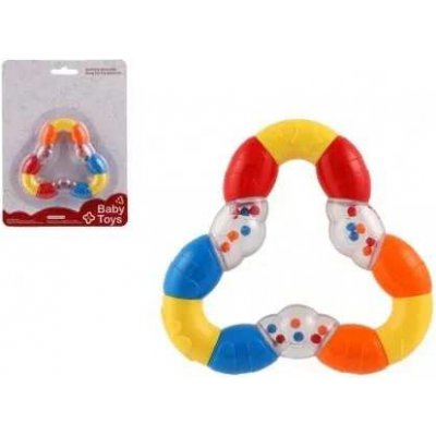 Teddies Chrastítko/kousátko trojúhelník flexibilní plast 10x10cm na kartě – Hledejceny.cz