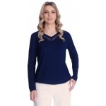 Wadima dámská halenka s dlouhým rukávem 1N3112 184 tmavě modrá – Zboží Mobilmania