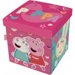 Arditex Taburet PEPPA PIG s úložným prostorem růžový 30x30x30 – Sleviste.cz