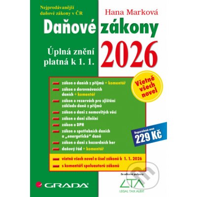 Daňové zákony 2026 Hana Marková 2026 – Hledejceny.cz