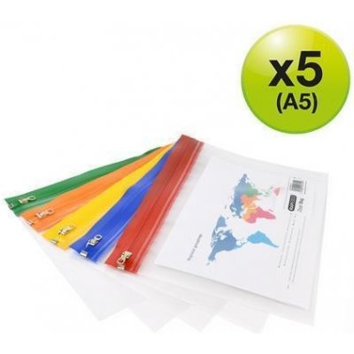Obálka na zip Rapesco Zip Strip, mix barev, A5 – Zboží Živě