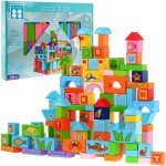 Majlo Toys Farm Blocks sada dřevěných kostek se zvířátky 100 ks – Hledejceny.cz