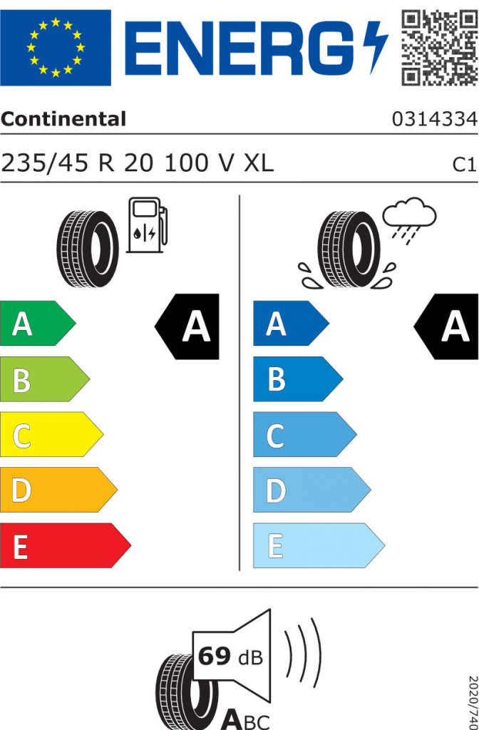 Continental UltraContact NXT 235/45 R20 100V