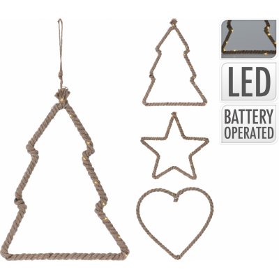 H&L Závěsná dekorace JUTE LED 25cm Dekor: strom YTL000330 – Hledejceny.cz