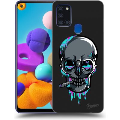 Pouzdro Picasee silikonové Samsung Galaxy A21s - EARTH - Lebka 3.0 černé