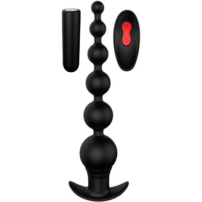 Dream Toys Cheeky Love Remote Graduating Beads Vibrační anální kuličky s dálkovým ovládáním černé – Sleviste.cz
