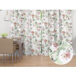 Biante Dekorační závěs PM-018 Malované květy na zeleném 145x210 cm – Hledejceny.cz