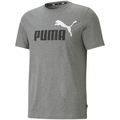 Puma pánské triko ESS+ 2 COL LOGO TEE 586759-03 gray – Hledejceny.cz