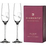 Swarovski Diamante sklenice na šampaňské Romance s kamínky 2 x 200 ml – Zboží Dáma