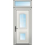 OknaDvereNaMiru.cz Vchodové dveře 3D Vera 4 + Nadsvětlík ořech 90 x 220 cm – Zboží Mobilmania