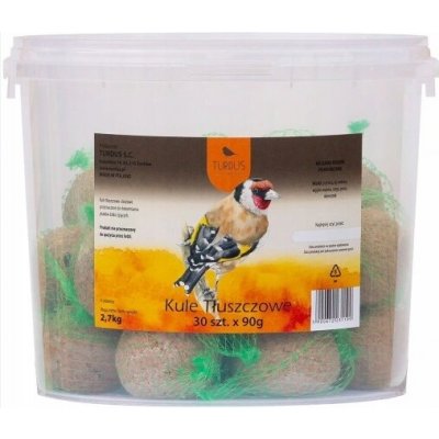Tukové koule Turdus směs 30 ks 2,7 kg plastová krabička – Hledejceny.cz