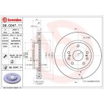 BREMBO Brzdový kotouč 09.C047.11 – Zbozi.Blesk.cz