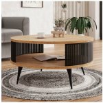 Mirjan 24 MJ0129 ROENNI 44 x 75 cm černá / zlatý dub – Zboží Mobilmania