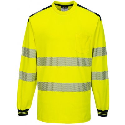 Portwest tričko PW3 Hi-VisS T185 dlouhý rukáv Žlutá černá L – Zboží Dáma
