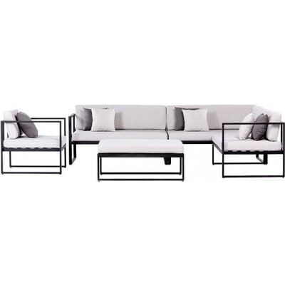 Sensum Skepparholmen Set lounge nábytku, 5 dílů, ocel, polyester, černá, šedý SF-019-BK – Hledejceny.cz