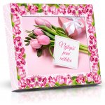 Selllot Miluji Tě Plněné čokoládové lodičky s ořechy růžové tulipány 125 g – Zboží Dáma