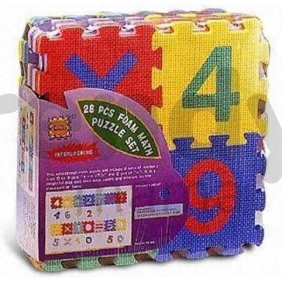 Lee puzzle číslice a znaky barevné 28 ks