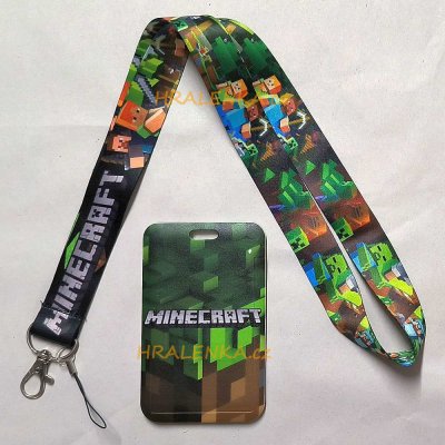 Šňůrka na krk 24651 s cedulkou Minecraft – Zbozi.Blesk.cz