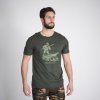 Army a lovecké tričko a košile Tričko Solognac pánské s krátkým rukávem 100 s potiskem psa zelené