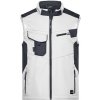 Pracovní oděv James&Nicholson Pánská softshellová vesta J N845 White
