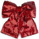 Prima-obchod Vánoční mašle flitrová XL 26x26 cm, barva červená – Hledejceny.cz