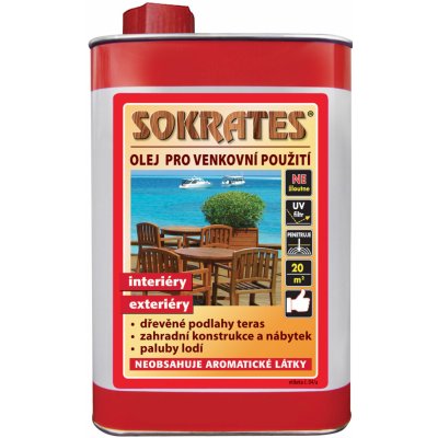 Sokrates Olej pro venkovní použití přírodně 0,6 l hnědý – Zboží Mobilmania