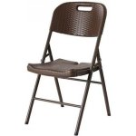 TENTino Skládací židle RATTAN, hnědá – Zboží Dáma