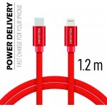 Swissten 71525206 USB-C / Apple Lightning, datový, 1,2m, červený – Zboží Mobilmania