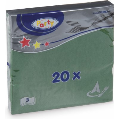 Wimex Ubrousek PAP FSC Mix 3V tmavě zelený 20ks 33x33cm – Zboží Dáma