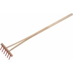 Teddies hrábě červené s násadou s 6 kolíky dřevo/plast 90 cm nářadí – Zboží Mobilmania