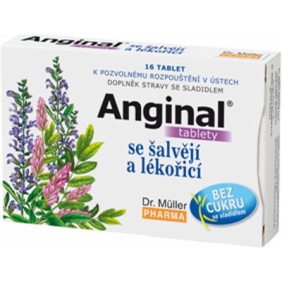 Dr.Müller Anginal se šalvějí+lékořicí 16 tablet