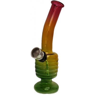 WeedShop Skleněný mini bong Rasta 16 cm Rasta 7 – Zboží Mobilmania