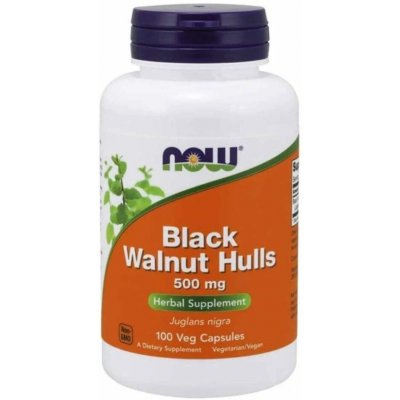 Now Foods Black Walnut Hulls 500 mg 100 rostlinných kapslí – Hledejceny.cz