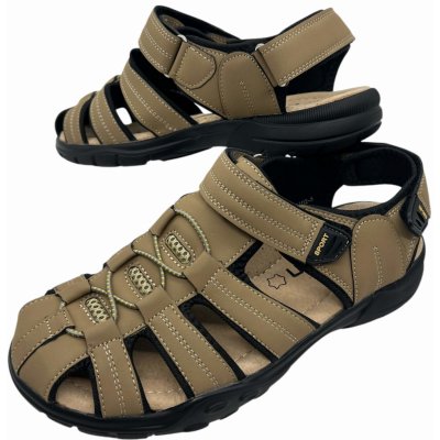 Cabin pánske béžové sandále s uzavretou špičkou a odopínacím remienkom – Hledejceny.cz