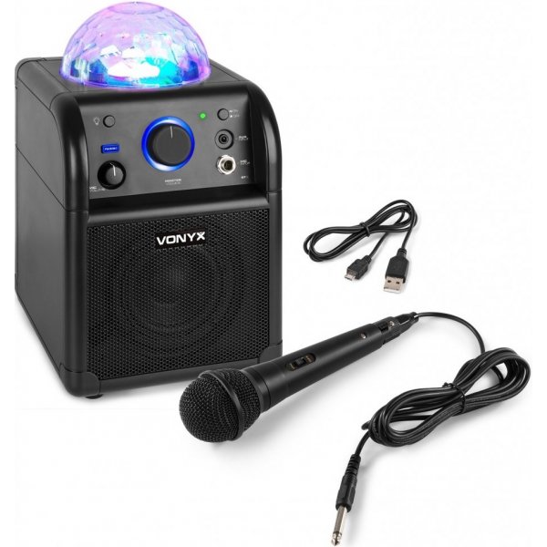 Karaoke Vonyx SBS50B BT karaoke reproduktor LED Ball černý