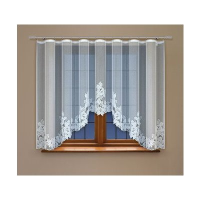 MyBestHome Dekorační žakárová záclona s řasící páskou STEPHA 160 bílá 300x160 cm – Hledejceny.cz
