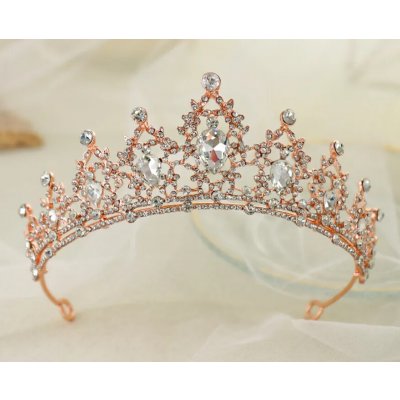 Naishide Jewelry svatební korunka do vlasů Baroque zlato růžová – Hledejceny.cz